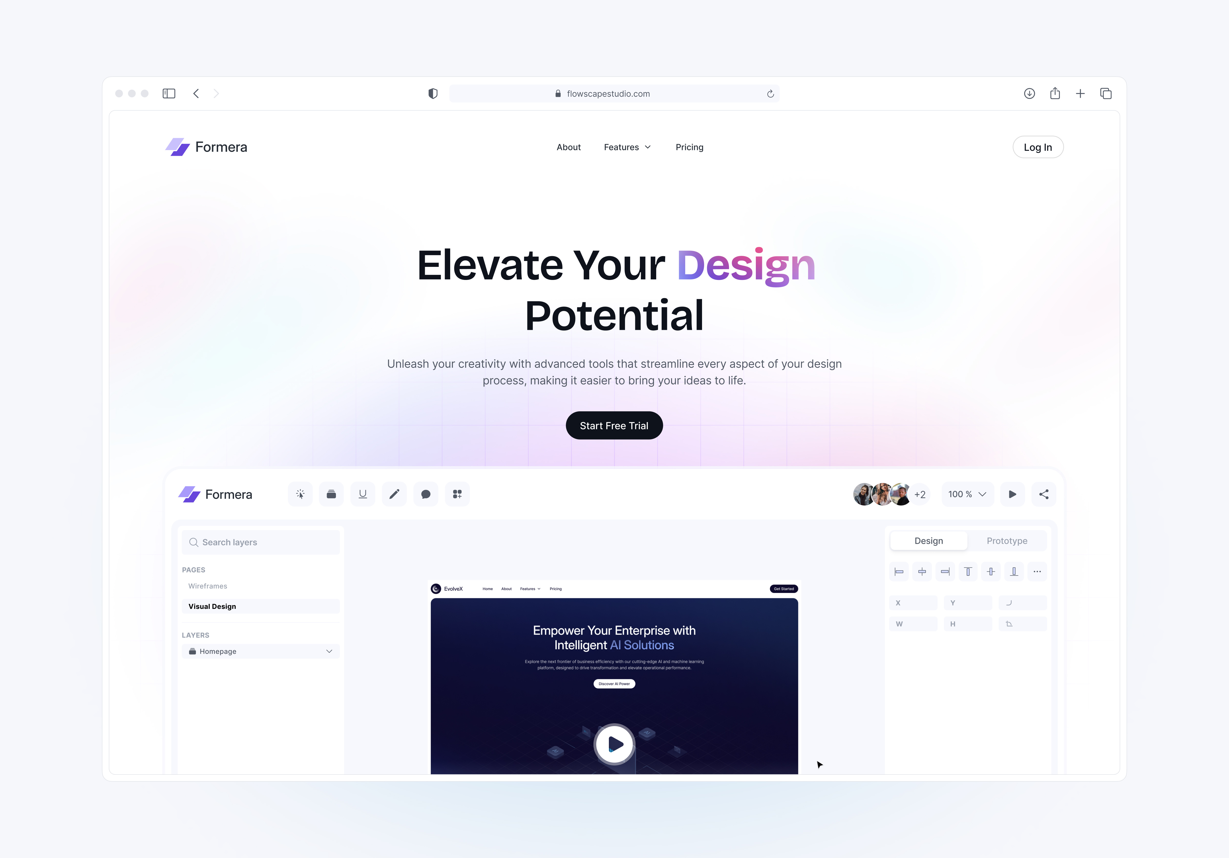 A Minimalist Approach to SaaS Design adobe xd b2b design design platform design product figma gradient landing saas saas product sketch software start up startup ui ui design uiux web design webflow website design