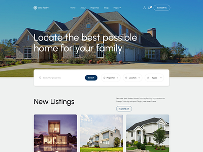 Web Design - Vista Realty appartment branding cottage design figma house house rent landing page marketing product project ui ux uxui villa website