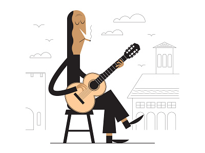 Spanish Guitar illustraion illustration illustration art illustration digital illustrations seattle