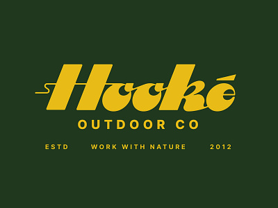 Hooke Outdoor Co. branding canada fishing illustration logo modern outdoors script typography