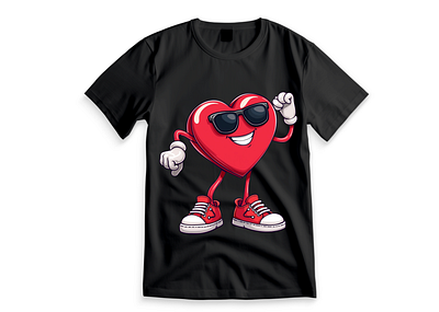 The Cool-Heart Dab branding graphic design illustration love love design t shirt design typography design vector