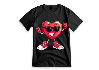 The Cool-Heart Dab graphic design illustration love t shirt design typography design vector