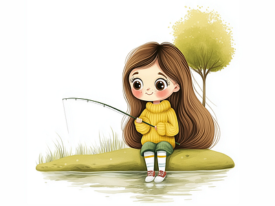 Consistent Illustration of Irene for Children Books illustrator for books