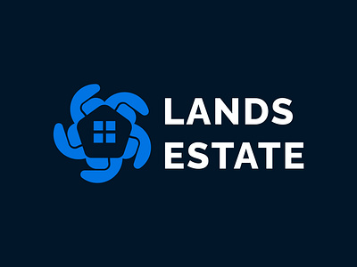 Lands estate - Real Estate Logo Design branding design home house identity land logo logo design logo designer logodesign logos logotype property real estate realtor realty