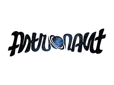 Astronaut Ambigram Logo ambi ambigram branding design graphic design hand lettering illustration lettering logo