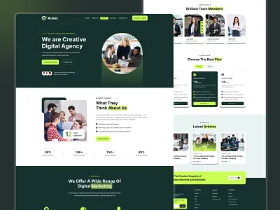 Axinox - Digital Agency Landing Page agency business creative agency design landing page marketing minimal startup ui ux design web design website
