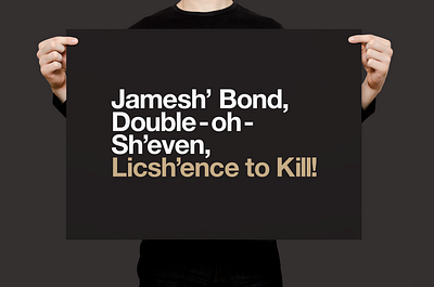 Jamesh’ Bond | Typographical Poster font graphics helvetica movie poster sans serif simple text type typography