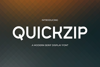 QUICKZIP – Elegant Sans Serif Font branding display font elegant font gaming modern poster serif youtube