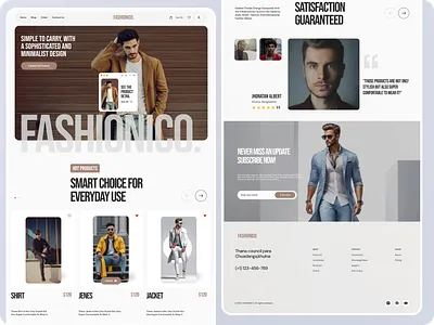 FASHIONICO- Fashion Website template cart clothes clothing ecom ecommerce website fashion fashion brand hero section interface landing page marketplace online shopping product cart shop shopify shopify template shopping shopping app website website design