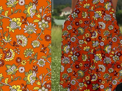 Chintz Textile Print Design by Courtney Graben art design digital art illustration pattern surface design surface pattern design