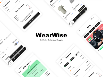 WearWise | Eco-Friendly Shopping Experience Mobile App Design app branding figma mobile mobile app ui ui design uiux website design