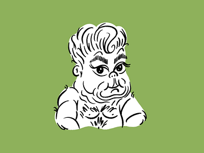 Baby Grinch 🎄 baby grinch design doodle funny grinch illo illustration lol sketch