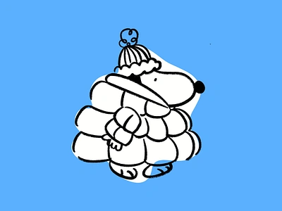 What's cooler than being cool? 🧊 cold design doodle funny illo illustration joe cool lol sketch snoopy winter