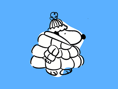 What's cooler than being cool? 🧊 cold design doodle funny illo illustration joe cool lol sketch snoopy winter