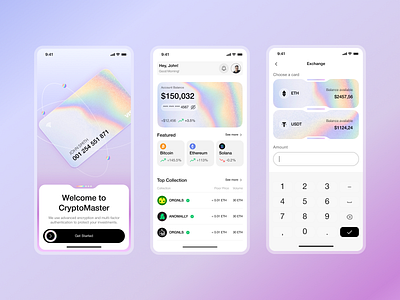 Crypto Trading APP | UI Mobile APP app design design system hologram mobile app saas ui trading app ui ux design ui design user research wireframing