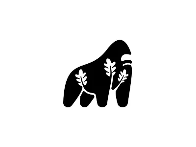 Oak Gorilla Logo abstract abstrak logo ape logo design design logo gorilla logo illustration leaf logo logo company logo modern minimalist logo monkey logo nature oak simple logo unique logo