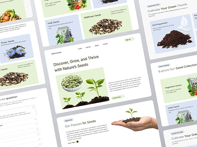 Natural Seed Website Design app design landing page design natural website ui design uiux design ux design web design web development webflow