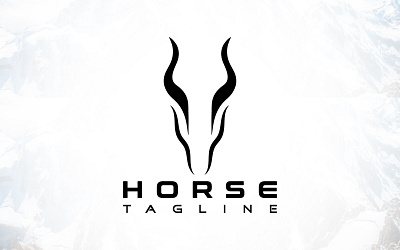 Minimal Horse Logo Black Horse Head Racing Logo Design Auto logo security