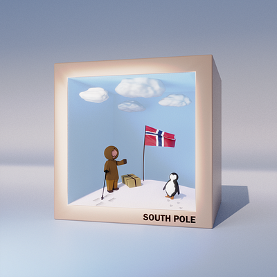 South Pole 3d 3d animation 3d art 3d illustration abstract art blender cgi character design cinema 4d concept art digital art environment design game art geometric art isometric low poly modeling motion graphics render stylized