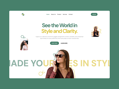 Goggles Landing Page goggleslandingpage herosection landingpage teqnomandesigns uiux userinterface