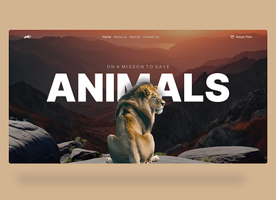 Animal Rescue Website landing page animalrescue animals creative creative design design landing landingpage nature planet uiux uiux design user experience web webdesign website