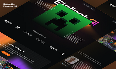 Elefant Ai - Dark Modern Landing Page UI UX Design dark landing dark landing page dark modern dark ui ux dark ui ux design landing page design landing page ui landing page ui ux landing page ui ux design modern landing page modern web ui ux muddassar md ui ui design ui ux ui ux design ux design web ui ux web ui ux design