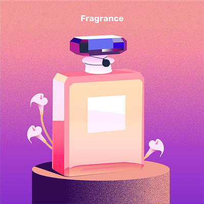 Fragrance Illustration bottle design fragrance grain illustration illustration ux ui ui vector web