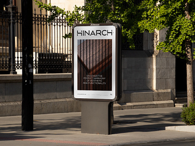 Hinarch Logo architecture brand identity branding furniture hoarding logo logo design poster signage signboard visual identity