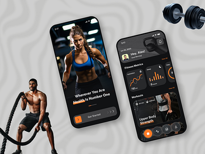 Fitness application UI | UI/UX Design 3d animation branding graphic design logo motion graphics ui