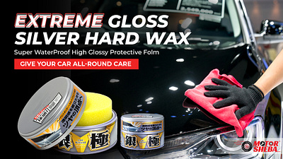 Extreme Gloss Shampoo Youtube Thumbnail car shampoo car wax extreme gloss graphic design japanese product social media design wax