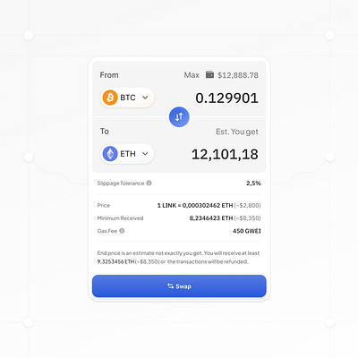 Swap tokens - Crypto components card ui component crypto crypto components daily ui design design modals ui swap token token ui ui component ui design uiux web3