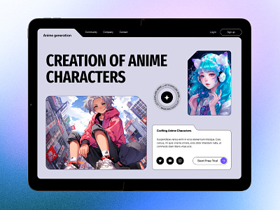 Anime Website Ui Design anime anime design anime movie library anime platform anime streaming anime ui anime website discover anime hero section minimalist design movie streaming streaming website video library ui web anime design