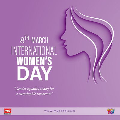 International Womens Day 8th march graphic design social media post womens day