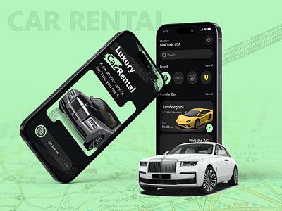 Car rental application | UI/UX 3d animation branding graphic design logo motion graphics ui