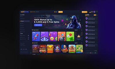 CSHype - Homepage branding csgo gamling graphic design trending ui ux website