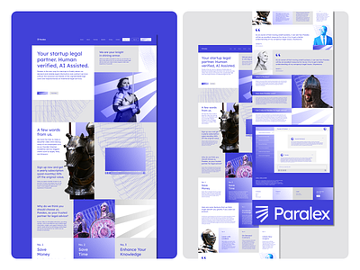 Paralex Direction 1 Website Concept branding branding and identity design freelance graphic design graphic designer identity layout logo logo design logo mark modern saas site type typography web web design website website design