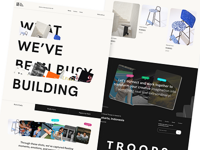 The Good Troops - Works Page agency agency design agency digital landing page landing page design our works portfolio showcase ui design uiux ux ux research web design website works