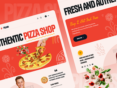 Pizza Shop Website Design ecommerce landing page design ecommerce website ecommerce website design landing page landing page design landing page ui minimal online shop online store pizza pizza shop pizza shop ui pizza shop website pizza website shopify shopify ui design shopify website ui web design website design