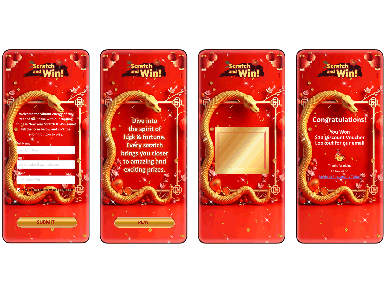 Chinese New Year Scratch & Win Campaign branding cny customer engagement digital marketing gamification loyalty program luck based game reward management scratch win voucher management vouchermatic