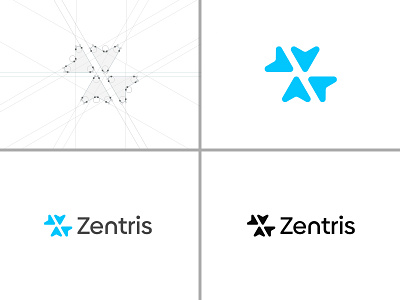 Zentris AI Brand Logo ai brand logo brand guideline brand identity branding modern logo