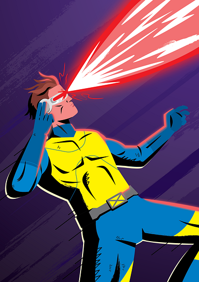 Cyclops - Scott Summers character cyclops design fanart illustration laser superhero vector xmen