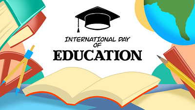 INTERNATIONAL DAY OF EDUCATION 2d Animation 2d animation animate animation education international day of education motion logo