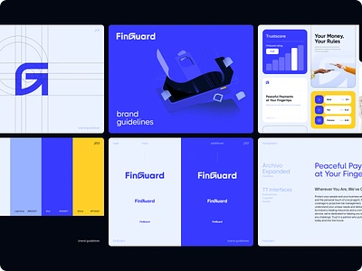 FinGuard – Branding for Fintech Security Platform brand elements brand identity brand visual branding fintech logo saas typography visual