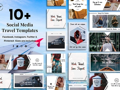 Social Media Travel Templates banner banners creative facebook fashion instagram media pinterest post professional promotions shop social social media pack social media templates social media travel templates templates travel banners travel templates twitter