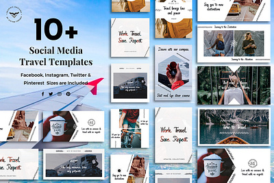 Social Media Travel Templates banner banners creative facebook fashion instagram media pinterest post professional promotions shop social social media pack social media templates social media travel templates templates travel banners travel templates twitter