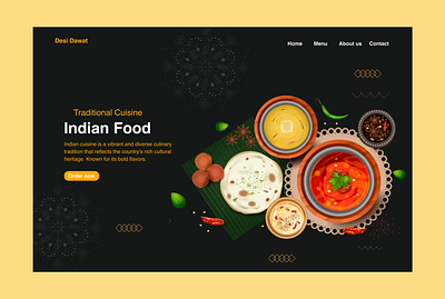 Food ordering landing page design figma images ui ux