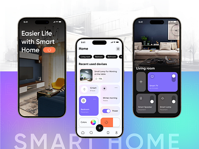 Smart home UI/UX Design 3d animation branding graphic design logo motion graphics ui