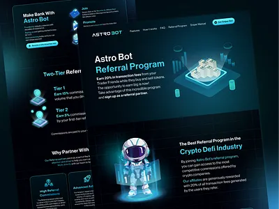 Astro Bot - Blockchain service company website blockchain crypto metaverse ui ux web3