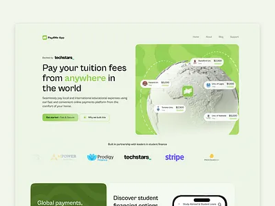 Fintech Landing Page fintech landing page landingpage ui web webdesign