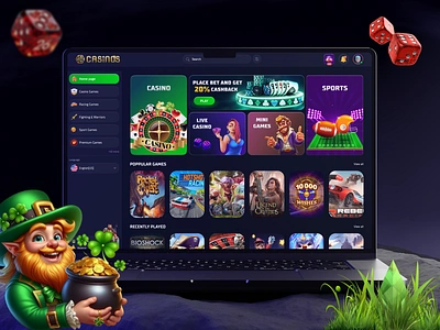 Casino Website Design | Casino UI 3d animation branding graphic design logo motion graphics ui